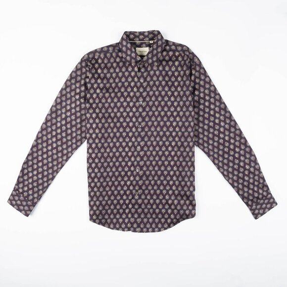 Stitch Note Long Sleeve Printed Shirt - Nightshade - Picture 1 of 3